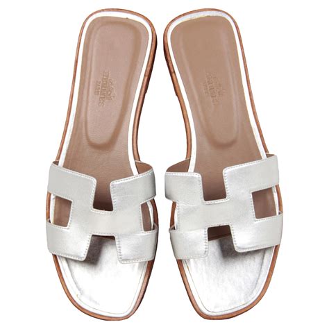 hermes sandals silver|hermes sherpa sandal.